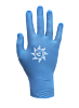 Перчатки нитриловые текстурированные на пальцах голубые Размеры  M, L, XL фото 2