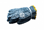 Перчатки Зима двойные серые с ПВХ Точка 10кл. фото 3
