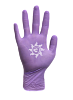 Перчатки нитриловые смотровые. Неопудренные текстурированные на пальцах BENOVY (фиолетовые) фото 3