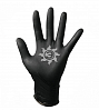 Перчатки нитриловые текстурированные на пальцах черные Размеры S, M, L, XL фото 2