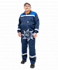 Костюм "Мастер-1", с СОП, куртка+брюки, т.синий/василек фото 2